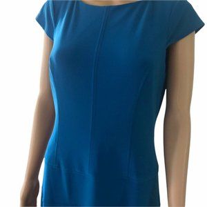 Anne Klein Fit & Flare cap sleeve Teal blue dress